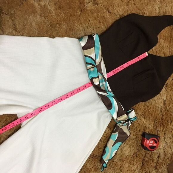 Vintage 60’s / 70’s Wide Leg Belted Halter Jumpsuit - Picture 7 of 11